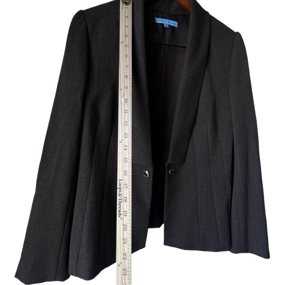 Women's Antonio Melani suits Blazer pant career two button front gray 12 & 8 - Picture 11 of 13